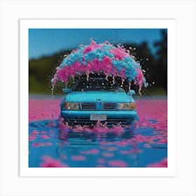 Car In The Water Art Print