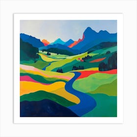 Abstract Travel Collection Liechtenstein 2 Art Print