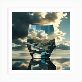 Vaso cristal nubes Art Print
