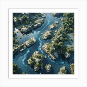 River In The Forest Art Print