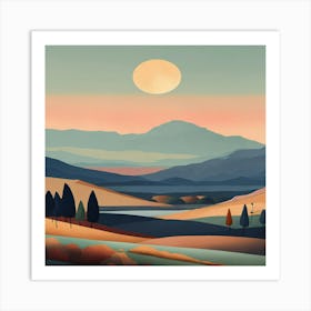 Landscape Painting 7 Art Print