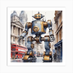 Robot In London 27 Art Print