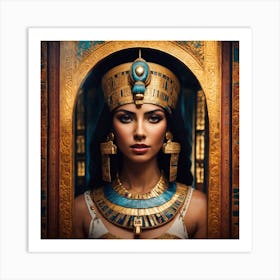 Egyptian Woman In Gold Art Print