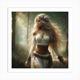 Fairy In The Woods 2 Art Print