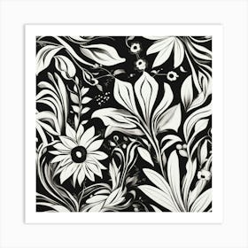 Black and White Abstract Art 36 Art Print