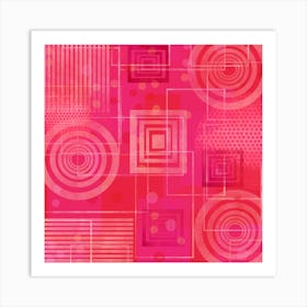 Abstract Red and Pink Art Print