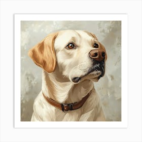 Labrador Retriever Calm Oil Painting 8 Art Print