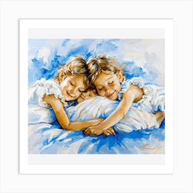 Three Little Girls Art Print