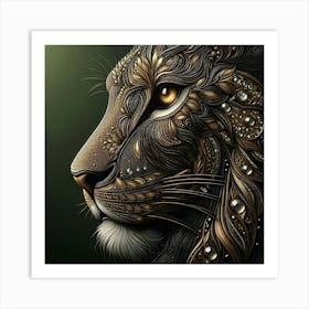 Lion Head 4 Art Print