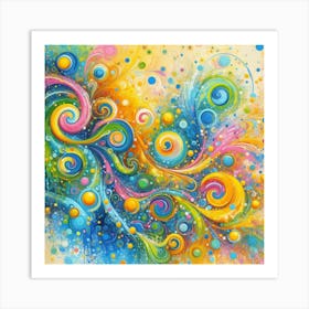 Colorful Swirls Art Print