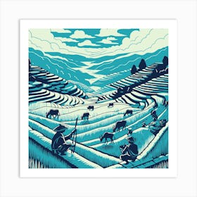 Rice Fields Terraced Agriculture Art Print
