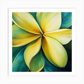 Yellow Plumeria Art Print