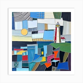 Mosaic Lighthouse Art Print