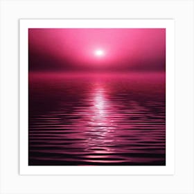 Sunset Over Water 1 Art Print