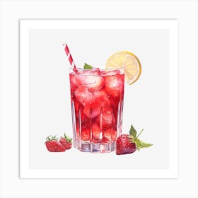 Strawberry Lemonade 1 Art Print