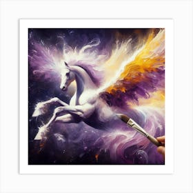 Unicorn With Wings Art Print