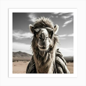 Camel In The Desert 2 Art Print