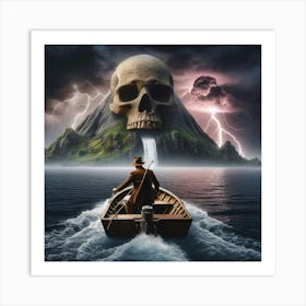 Man In A Boat 4 Art Print