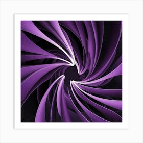 Abstract Purple Spiral Art Print