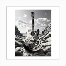 Yin and Yang in Guitar Harmony 24 Art Print