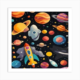 Space Background Art Print