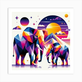 The Humble Helpers Elephants Art Print