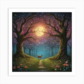 Deer In The Forest Art Print