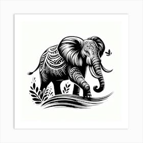 Illustration Elephant 7 Art Print