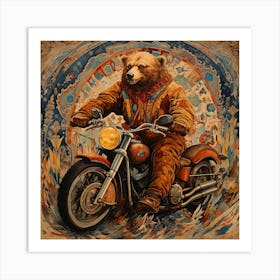 Csgboss Generate A Stunning Portrayal Of A Bear Racer Combining B006abb8 Cbff 4262 A825 7ad46bdddefe Art Print