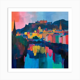 Abstract Travel Collection Edinburgh Scotland 1 Art Print