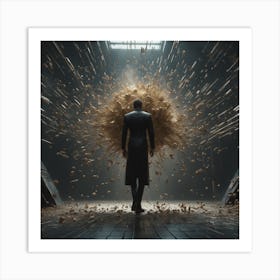 Man Walking Through A Room Art Print