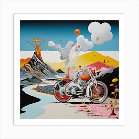 'The Motorcycle' Art Print