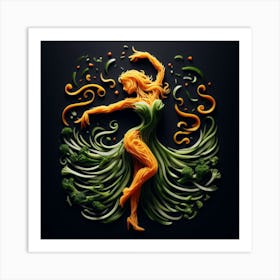 Vegetable Dancer Art Print