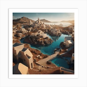 Surreal Landscape Inspired By Dali And Escher 13 Art Print