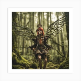 Steampunk Forrest Fairy 1 Art Print