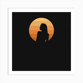 Silhouette Of A Woman 15 Art Print