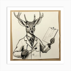 Doctor Deer 8 Art Print