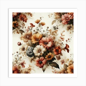 Floral Wallpaper 4 Art Print