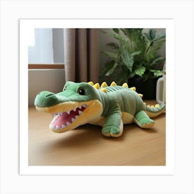 Leonardo Vision Xl Stuffed Animal Like Cute Crocodile 2 Art Print