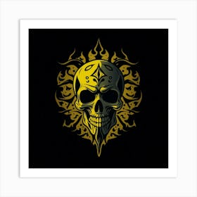 Skull Tattoo 1 Art Print