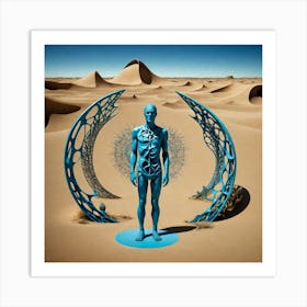 Man In The Desert 220 Art Print