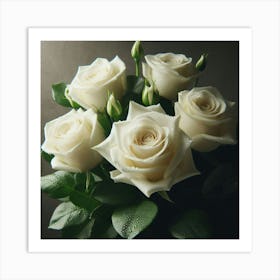 White Roses Art Print