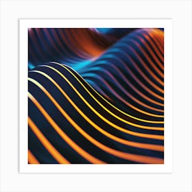 Abstract Wave Pattern 4 Art Print