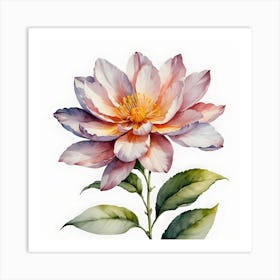 Watercolor Flower Painting Art Print