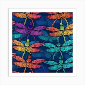 Dragonflies 1 Art Print