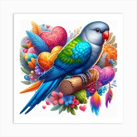 Parrot of Lovebirds 1 Art Print