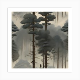 Forest In The Fog Art Print