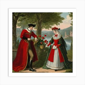 Couple Of Roses fsh Art Print