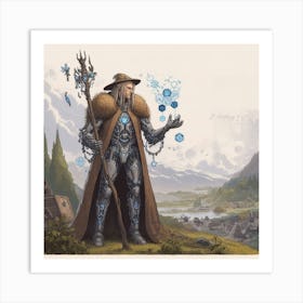 Wizard With A Staff Art Print