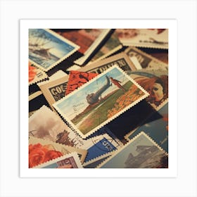 Postage Stamps 15 Art Print